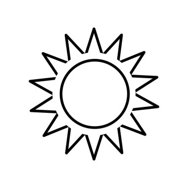 sun hot line style icon