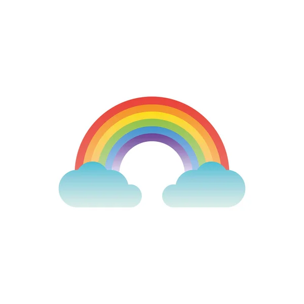 Rainbow clouds fantasy gradient style — Stockvector