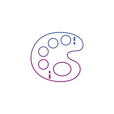 Palet çizgi gradyan tasarımını boya