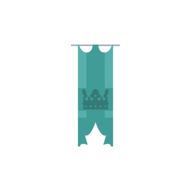 hanging banner antique medieval flat design