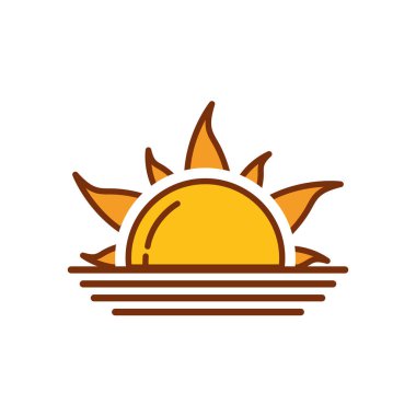 sunset hot fill style icon