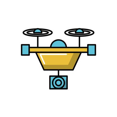 Dijital dron simgesi çizgi tasarımı