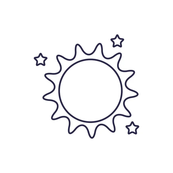 Universe sun line style icon — стоковый вектор