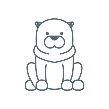 şirin küçük köpek çizgisi tarzı simge