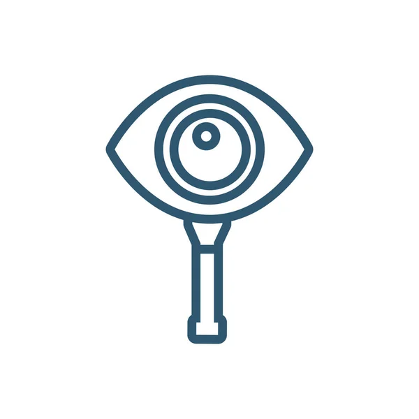 Eye analysis magnifier research line style icon — Stockvektor