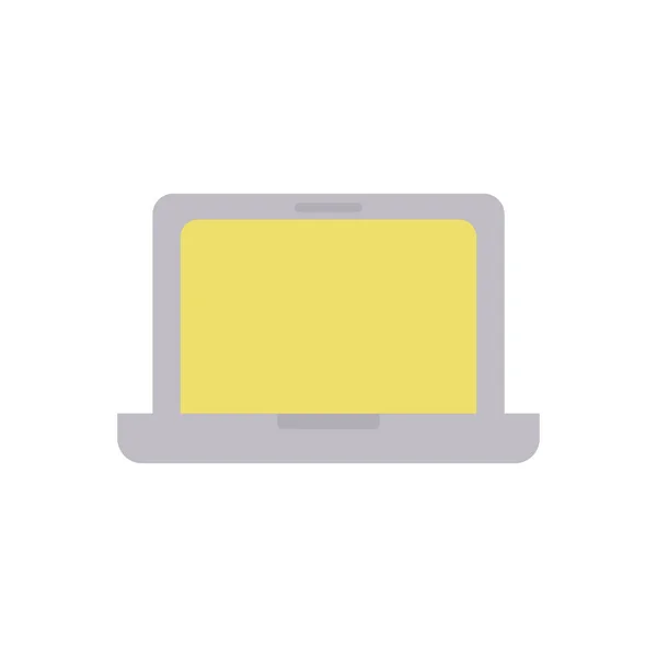 School laptop flat style icon — 图库矢量图片