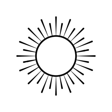 sun hot line style icon