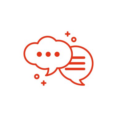 İletişim balonu simgesi çizgi tasarımı