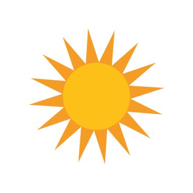 güneş sıcak düz biçim simgesi