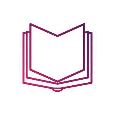 İzole edilmiş açık kitap gradyan tasarımı