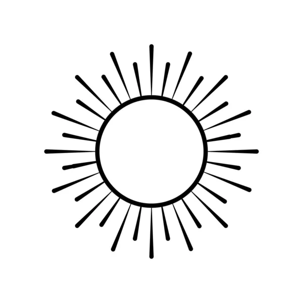 Sun hot line style icon — Stockový vektor