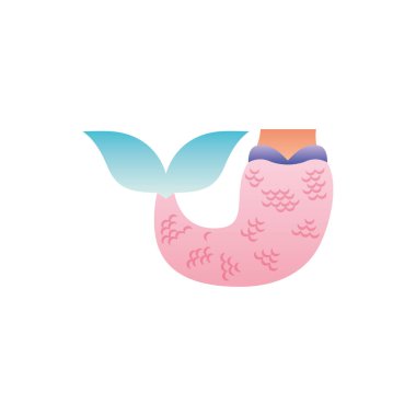 mermaid tail fantasy gradient style