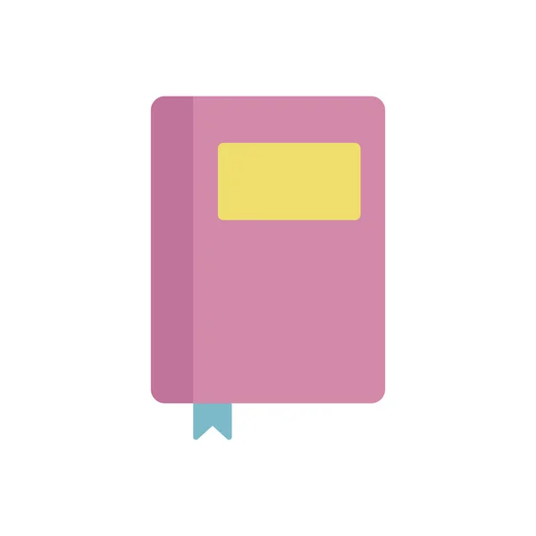 School book flat style icon — Vetor de Stock