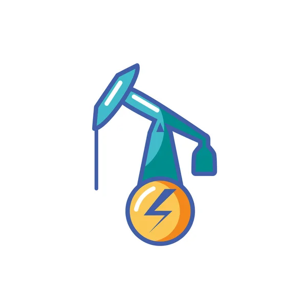 Isolated oil pump icon fill design — Stock Vector