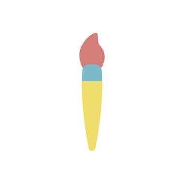 school paint brush flat style icon