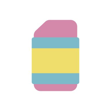 school eraser flat style icon