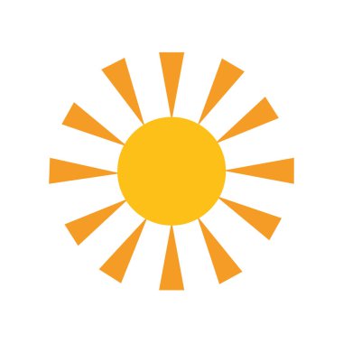 güneş sıcak düz biçim simgesi