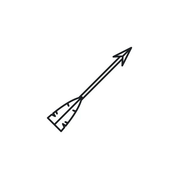 Medieval arrow flat style icon — Stock Vector