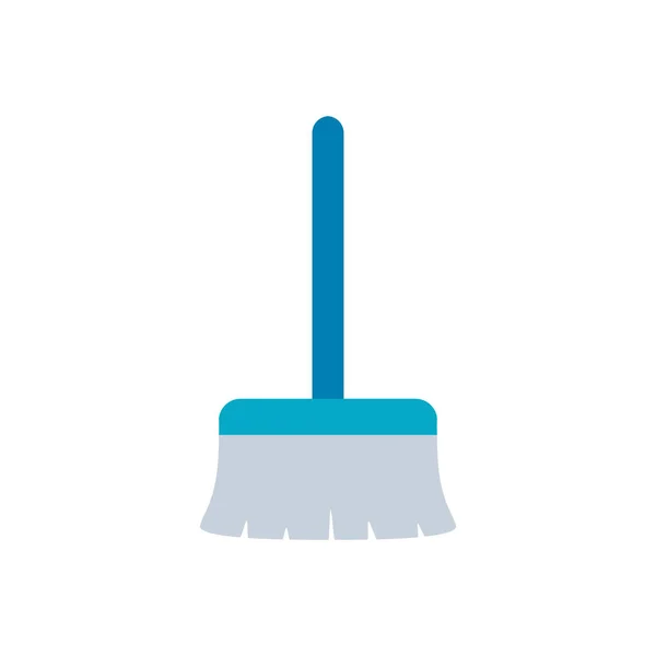 Isolated broom icon flat design — 스톡 벡터