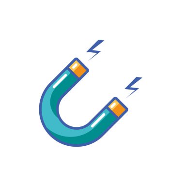 Isolated magnet icon fill design