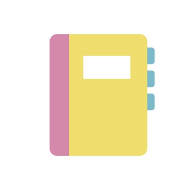 okul not defteri düz biçim simgesi