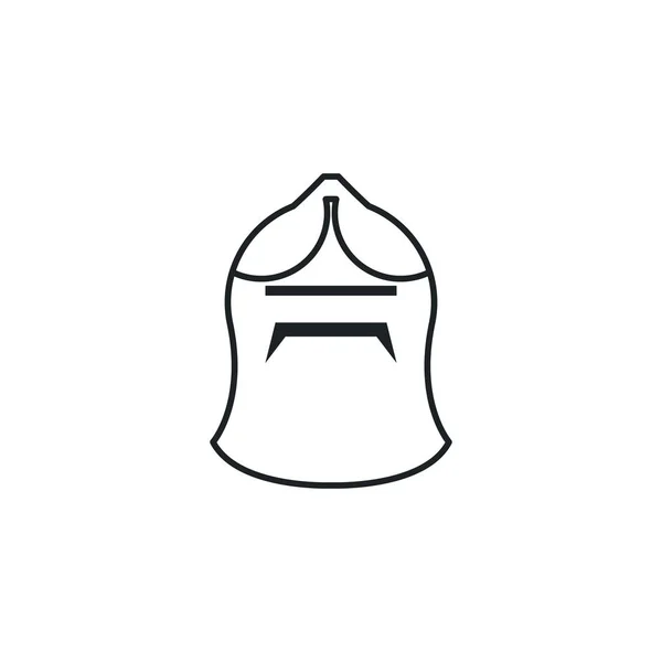 Medieval warrior helmet flat style icon — Stock vektor
