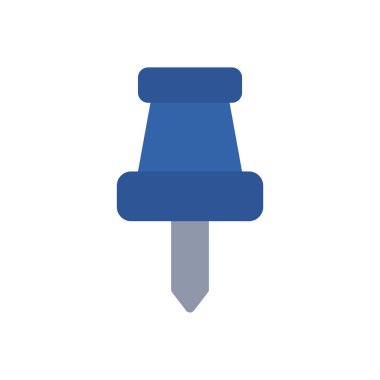 push pin element office flat icon design