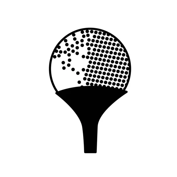 Sport labda golf blokk vonal stílus ikon — Stock Vector