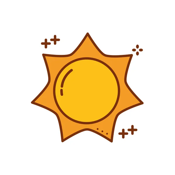 Sun hot fill style icon — Stockvektor