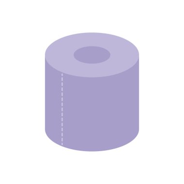 İzole tuvalet kağıdı simgesi düz tasarım