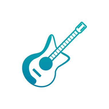 İzole gitar enstrümanı gradyan tasarımı