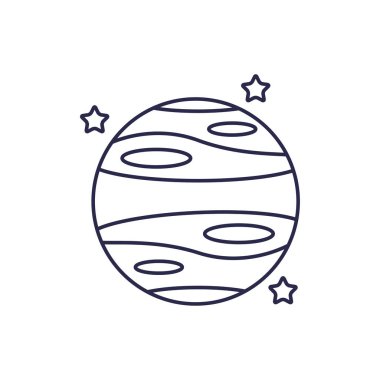 evren gezegen çizgisi biçimi simgesi