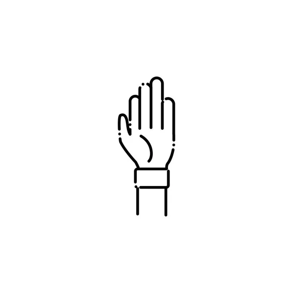 Hand vote accept line style icon — Stockvector