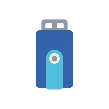 flashback usb ofis düz simge tasarımı