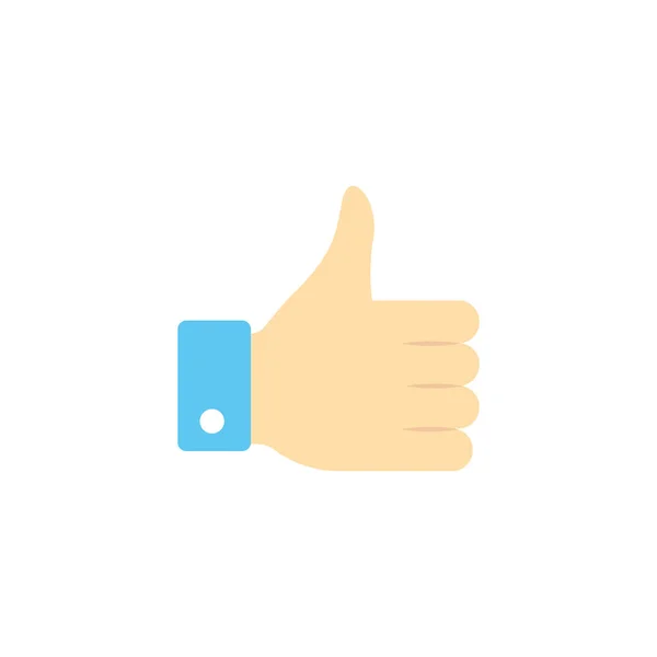 Vote hand accept flat style icon — Image vectorielle