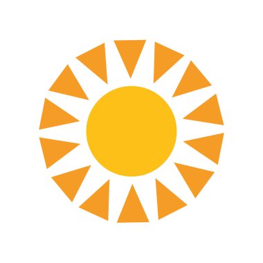 güneş sıcak düz biçim simgesi