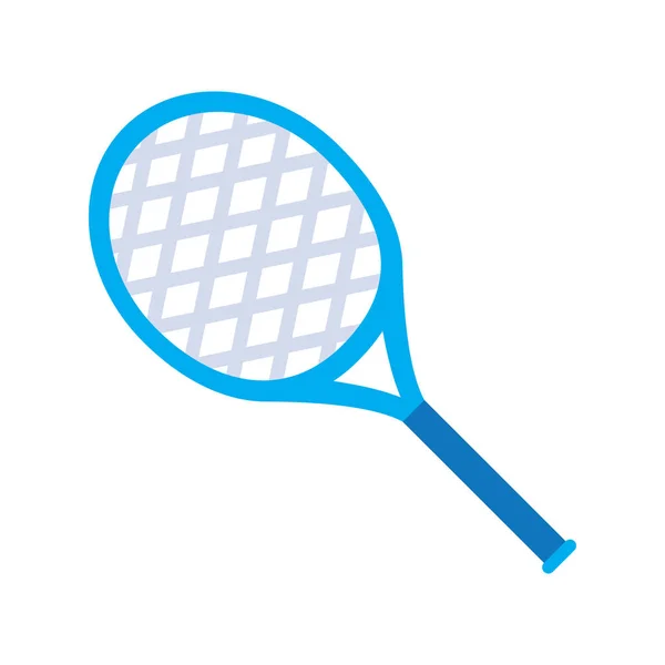 Spor tenis raketi düz stil simgesi — Stok Vektör