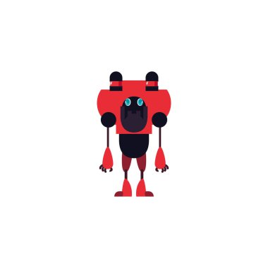 insansı robot düz biçim simgesi