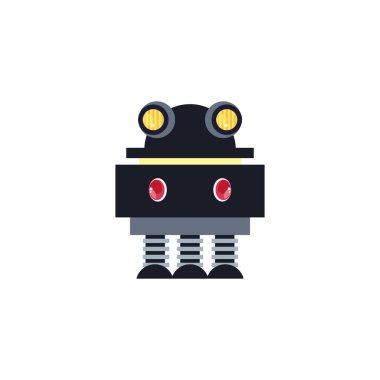 Üç düz stil simgesine sahip robot