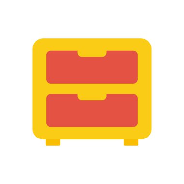 Dolap mobilyası ofis düz simge tasarımı