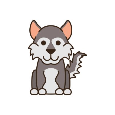 Şirin köpek boğuk doldurma stili simgesi