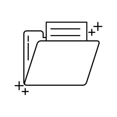 dizin dosyası ofis çizgisi simgesi biçimi