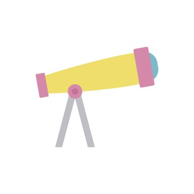 okul teleskobu düz biçim simgesi