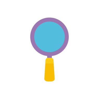 Büyütme cam ofis düz simge tasarımı