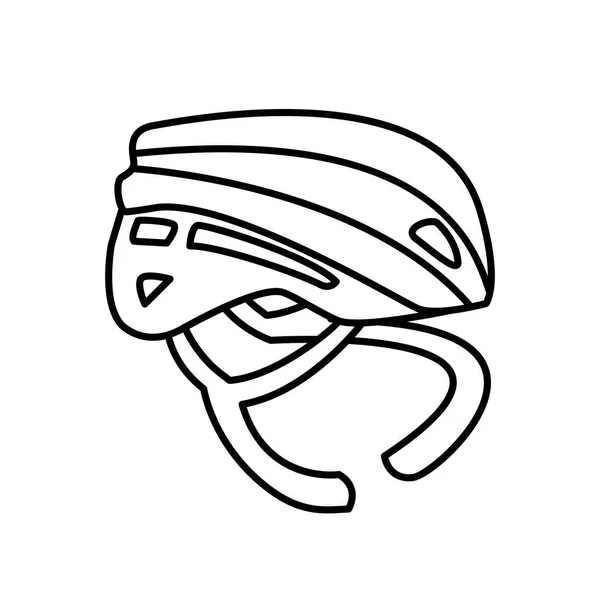 Sport hjälm cykling linje stil ikon — Stock vektor