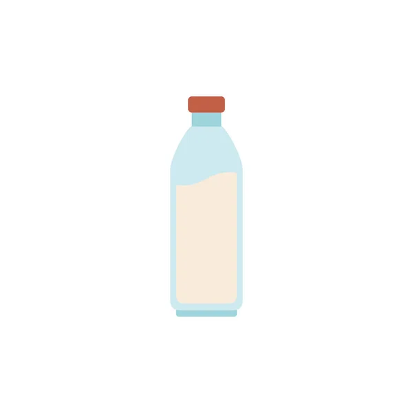 Diseño plano de una botella de leche aislada — Archivo Imágenes Vectoriales