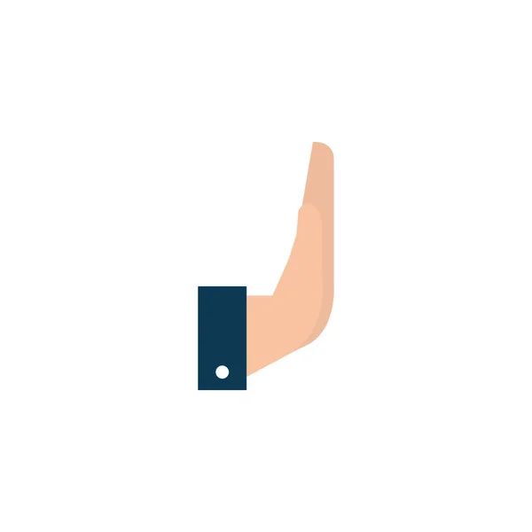 Diseño plano de icono de señal de mano aislada — Vector de stock