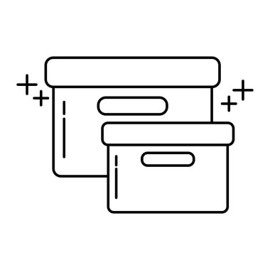 karton kutular ofis satırı simgesi biçimi