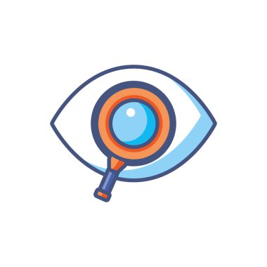 eye analysis magnifier research fill style icon