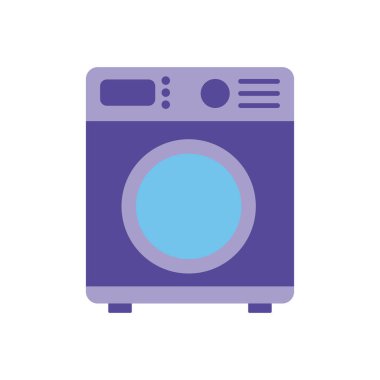 Isolated washing machine icon flat design